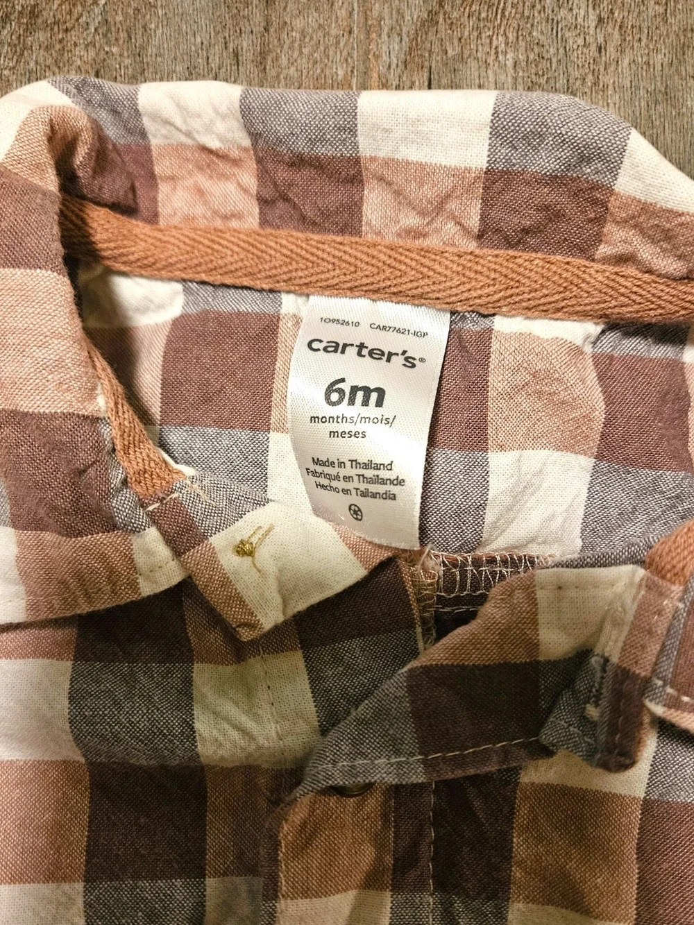 Carter's Gingham Button-Front Rompers - Set of 2